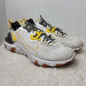 Nike React Dimsix Vision Mens Sneaker Size 15 White Yellow Gray Shoes CD4373-100